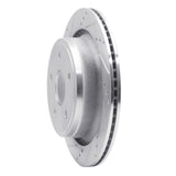 Dynamic Friction 2002-2024 Chrysler Aspen Rear Left Drilled & Slotted Silver Brake Rotor by Dynamic Friction Company 631-40095L