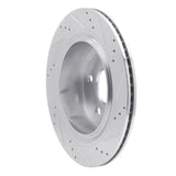 Dynamic Friction 2002-2024 Chrysler Aspen Rear Left Drilled & Slotted Silver Brake Rotor by Dynamic Friction Company 631-40095L