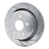 Dynamic Friction 2002-2024 Chrysler Aspen Rear Right Drilled & Slotted Silver Brake Rotor by Dynamic Friction Company 631-40095R