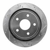Dynamic Friction 2002-2024 Chrysler Aspen Rear Right Drilled & Slotted Silver Brake Rotor by Dynamic Friction Company 631-40095R