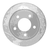Dynamic Friction 2003-2003 Dodge Ram 1500 Van Rear Left Drilled & Slotted Silver Brake Rotor by Dynamic Friction Company 631-40097L