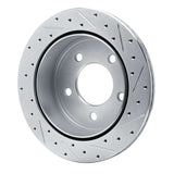 Dynamic Friction 2003-2003 Dodge Ram 1500 Van Rear Left Drilled & Slotted Silver Brake Rotor by Dynamic Friction Company 631-40097L