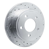 Dynamic Friction 2003-2003 Dodge Ram 1500 Van Rear Right Drilled & Slotted Silver Brake Rotor by Dynamic Friction Company 631-40097R
