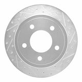 Dynamic Friction 2003-2003 Dodge Ram 1500 Van Rear Right Drilled & Slotted Silver Brake Rotor by Dynamic Friction Company 631-40097R