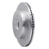 Dynamic Friction 2003-2004 Dodge Dakota RWD Front Left Drilled & Slotted Silver Brake Rotor by Dynamic Friction Company 631-40098L