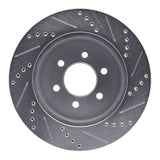 Dynamic Friction 2003-2004 Dodge Dakota RWD Front Left Drilled & Slotted Silver Brake Rotor by Dynamic Friction Company 631-40098L