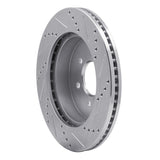 Dynamic Friction 2003-2004 Dodge Dakota RWD Front Left Drilled & Slotted Silver Brake Rotor by Dynamic Friction Company 631-40098L