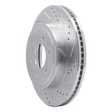 Dynamic Friction 2003-2004 Dodge Dakota RWD Front Right Drilled & Slotted Silver Brake Rotor by Dynamic Friction Company 631-40098R