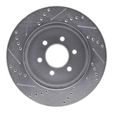 Dynamic Friction 2003-2004 Dodge Dakota RWD Front Right Drilled & Slotted Silver Brake Rotor by Dynamic Friction Company 631-40098R