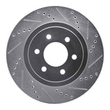 Dynamic Friction 2003-2004 Dodge Dakota RWD Front Right Drilled & Slotted Silver Brake Rotor by Dynamic Friction Company 631-40098R