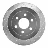 Dynamic Friction 2003-2004 Dodge Dakota 4WD Rear Right Drilled & Slotted Silver Brake Rotor by Dynamic Friction Company 631-40099R