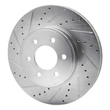 Dynamic Friction 2003-2003 Dodge Durango Front Left Drilled & Slotted Silver Brake Rotor by Dynamic Friction Company 631-40100L
