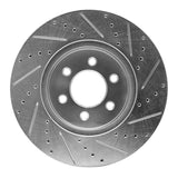 Dynamic Friction 2003-2003 Dodge Durango Front Left Drilled & Slotted Silver Brake Rotor by Dynamic Friction Company 631-40100L