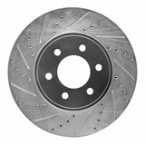 Dynamic Friction 2003-2003 Dodge Durango Front Left Drilled & Slotted Silver Brake Rotor by Dynamic Friction Company 631-40100L
