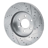 Dynamic Friction 2003-2003 Dodge Durango Front Left Drilled & Slotted Silver Brake Rotor by Dynamic Friction Company 631-40100L