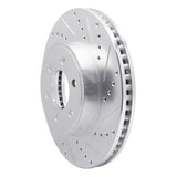 Dynamic Friction 2003-2003 Dodge Durango Front Right Drilled & Slotted Silver Brake Rotor by Dynamic Friction Company 631-40100R
