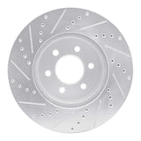 Dynamic Friction 2003-2003 Dodge Durango Front Right Drilled & Slotted Silver Brake Rotor by Dynamic Friction Company 631-40100R