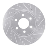 Dynamic Friction 2003-2003 Dodge Durango Front Right Drilled & Slotted Silver Brake Rotor by Dynamic Friction Company 631-40100R