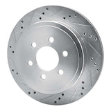 Dynamic Friction 2003-2003 Dodge Durango Rear Left Drilled & Slotted Silver Brake Rotor by Dynamic Friction Company 631-40101L