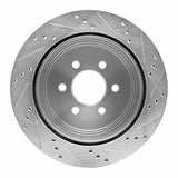 Dynamic Friction 2003-2003 Dodge Durango Rear Left Drilled & Slotted Silver Brake Rotor by Dynamic Friction Company 631-40101L