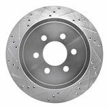 Dynamic Friction 2003-2003 Dodge Durango Rear Left Drilled & Slotted Silver Brake Rotor by Dynamic Friction Company 631-40101L
