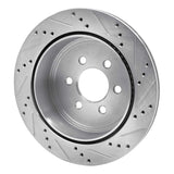 Dynamic Friction 2003-2003 Dodge Durango Rear Left Drilled & Slotted Silver Brake Rotor by Dynamic Friction Company 631-40101L