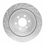 Dynamic Friction 2003-2003 Dodge Durango Rear Right Drilled & Slotted Silver Brake Rotor by Dynamic Friction Company 631-40101R