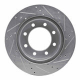 Dynamic Friction 2003-2008 Dodge Ram 2500 Front Left Drilled & Slotted Silver Brake Rotor by Dynamic Friction Company 631-40102L