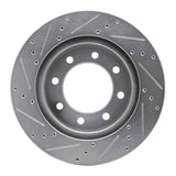 Dynamic Friction 2003-2008 Dodge Ram 1500 Pickup Front Right Drilled & Slotted Silver Brake Rotor by Dynamic Friction Company 631-40102R