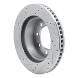 Dynamic Friction 2003-2008 Dodge Ram 1500 Pickup Front Right Drilled & Slotted Silver Brake Rotor by Dynamic Friction Company 631-40102R