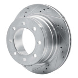 Dynamic Friction 2003-2008 Dodge Ram 3500 Rear Left Drilled & Slotted Silver Brake Rotor by Dynamic Friction Company 631-40103L