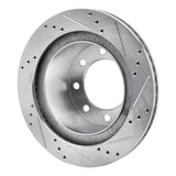 Dynamic Friction 2003-2008 Dodge Ram 3500 Rear Left Drilled & Slotted Silver Brake Rotor by Dynamic Friction Company 631-40103L