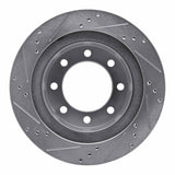 Dynamic Friction 2003-2008 Dodge Ram 4000 (Mexico) Rear Right Drilled & Slotted Silver Brake Rotor by Dynamic Friction Company 631-40103R