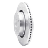 Dynamic Friction 2004-2006 Dodge Ram 1500 Pickup Front Left Drilled & Slotted Silver Brake Rotor by Dynamic Friction Company 631-40104L