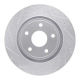 Dynamic Friction 2004-2006 Dodge Ram 1500 Pickup Front Left Drilled & Slotted Silver Brake Rotor by Dynamic Friction Company 631-40104L