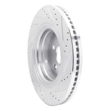 Dynamic Friction 2004-2006 Dodge Ram 1500 Pickup Front Left Drilled & Slotted Silver Brake Rotor by Dynamic Friction Company 631-40104L