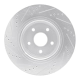 Dynamic Friction 2004-2006 Dodge Ram 1500 Pickup Front Right Drilled & Slotted Silver Brake Rotor by Dynamic Friction Company 631-40104R