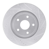 Dynamic Friction 2004-2006 Dodge Ram 1500 Pickup Front Right Drilled & Slotted Silver Brake Rotor by Dynamic Friction Company 631-40104R