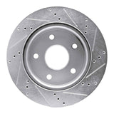 Dynamic Friction 2005-2011 Dodge Dakota RWD Front Left Drilled & Slotted Silver Brake Rotor by Dynamic Friction Company 631-40105L