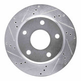 Dynamic Friction 2005-2011 Dodge Dakota RWD Front Left Drilled & Slotted Silver Brake Rotor by Dynamic Friction Company 631-40105L