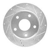 Dynamic Friction 2005-2011 Dodge Dakota 4WD Front Right Drilled & Slotted Silver Brake Rotor by Dynamic Friction Company 631-40105R