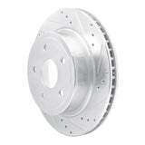 Dynamic Friction 2004-2006 Dodge Ram 1500 Pickup Rear Left Drilled & Slotted Silver Brake Rotor by Dynamic Friction Company 631-40106L