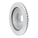 Dynamic Friction 2004-2006 Dodge Ram 1500 Pickup Rear Left Drilled & Slotted Silver Brake Rotor by Dynamic Friction Company 631-40106L