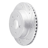 Dynamic Friction 2004-2006 Dodge Ram 1500 Pickup Rear Right Drilled & Slotted Silver Brake Rotor by Dynamic Friction Company 631-40106R