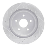 Dynamic Friction 2004-2006 Dodge Ram 1500 Pickup Rear Right Drilled & Slotted Silver Brake Rotor by Dynamic Friction Company 631-40106R