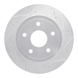Dynamic Friction 2004-2006 Dodge Ram 1500 Pickup Rear Right Drilled & Slotted Silver Brake Rotor by Dynamic Friction Company 631-40106R