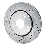 Dynamic Friction 2008-2016 Chrysler Town & Country Front Left Drilled & Slotted Silver Brake Rotor by Dynamic Friction Company 631-40107L