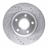 Dynamic Friction 2008-2016 Chrysler Town & Country Front Left Drilled & Slotted Silver Brake Rotor by Dynamic Friction Company 631-40107L