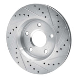 Dynamic Friction 2008-2016 Chrysler Town & Country Front Left Drilled & Slotted Silver Brake Rotor by Dynamic Friction Company 631-40107L