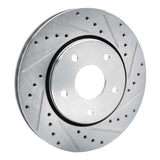 Dynamic Friction 2008-2016 Chrysler Town & Country Front Right Drilled & Slotted Silver Brake Rotor by Dynamic Friction Company 631-40107R